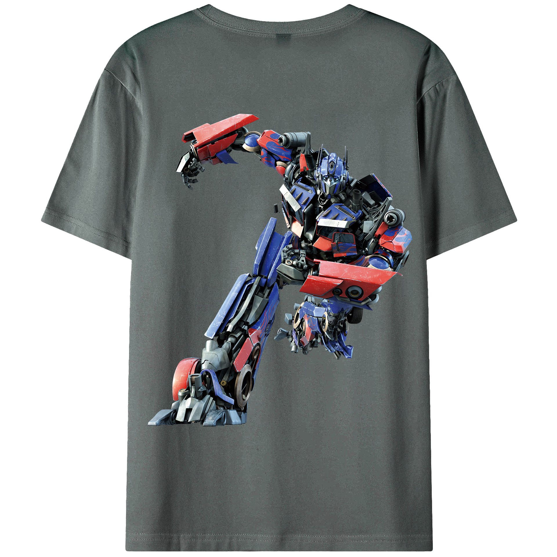 （画像用） Transformers トランスフォーマー 綿100％ メンズ半袖Tシャツ（バックプリント） 通気性
